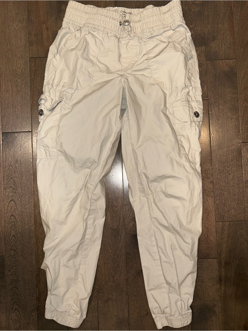 Calvin Klein Performance Line Light Beige Cargo Jogger Pants Size XS